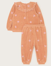 Baby Floral Velour Jumper and Joggers Set, Pink (PINK), large