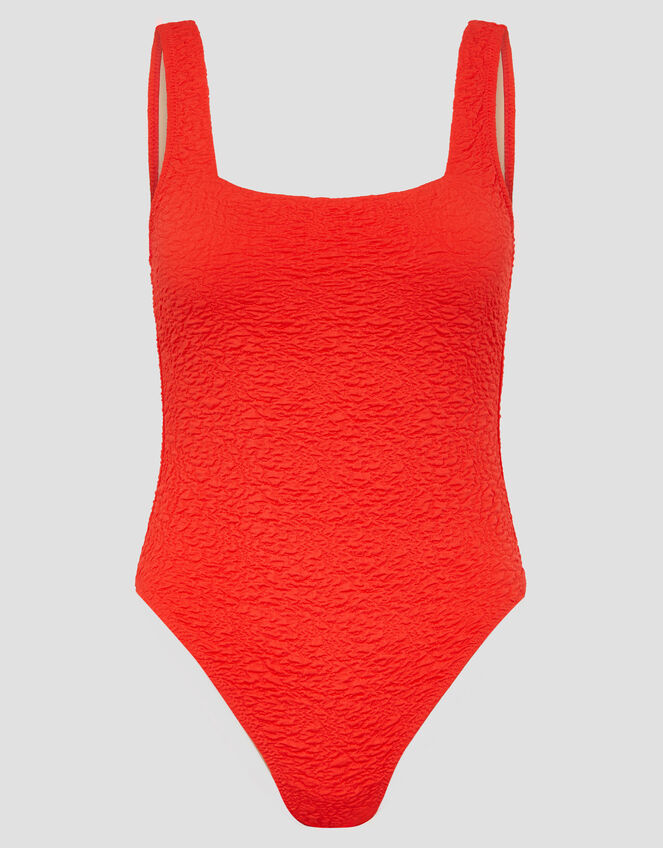 Kylee Textured Square Neck Swimsuit Pink