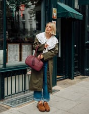 Lucy Trench Coat, Green (KHAKI), large