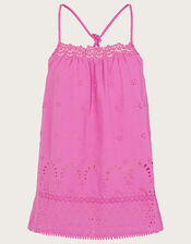 Broderie Detail Cami Top in Sustainable Cotton, Pink (PINK), large