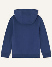 Christmas Leopard Hoodie, Blue (BLUE), large