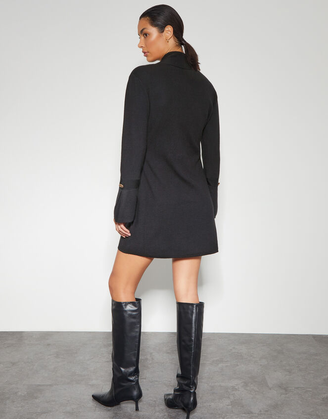 Sia Knit Blazer Dress, Black (BLACK), large