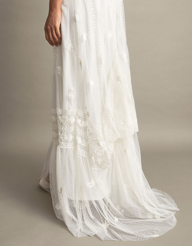 Julita Embroidered Maxi Wedding Dress, Ivory (IVORY), large