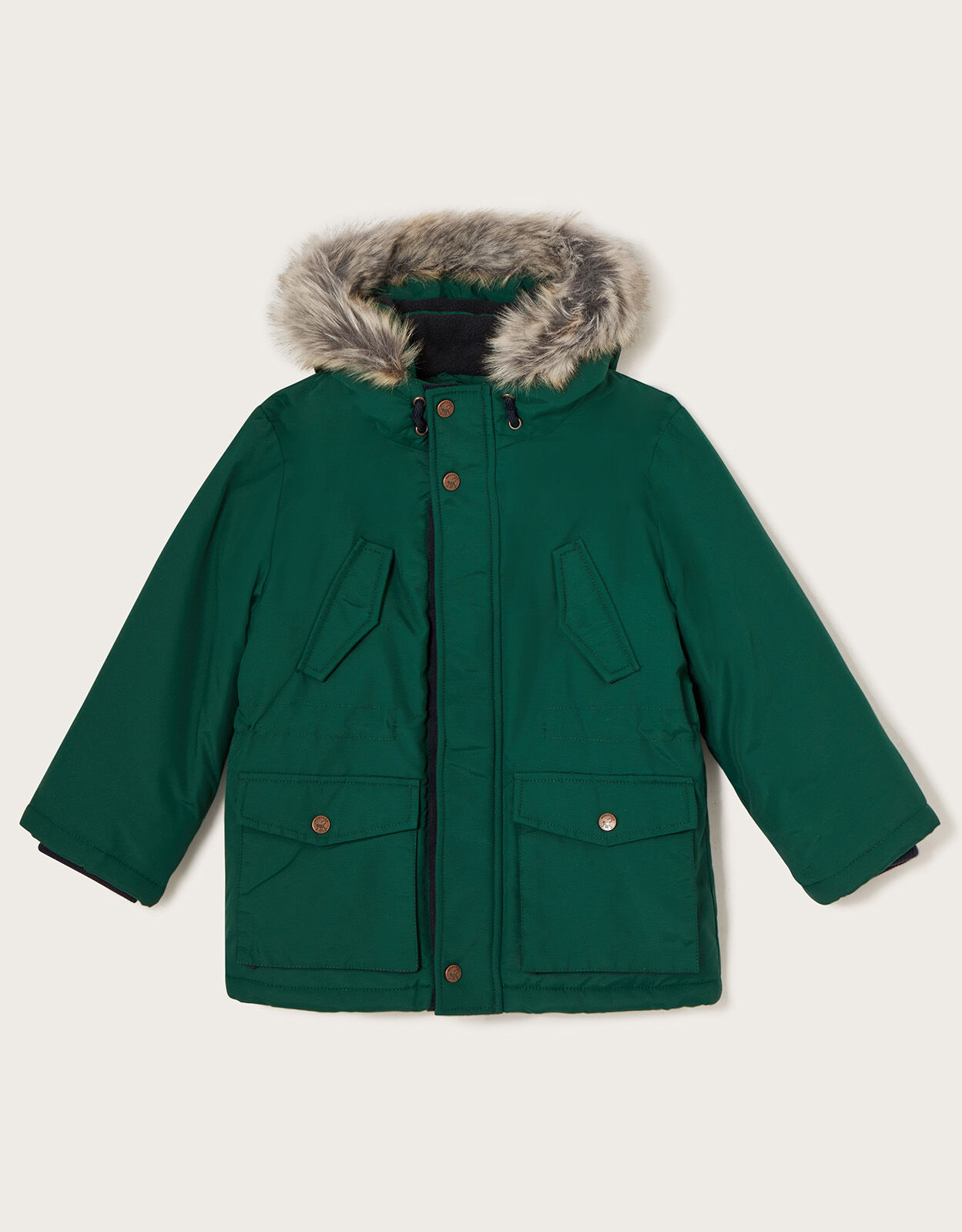 Boys green parka coat 2025