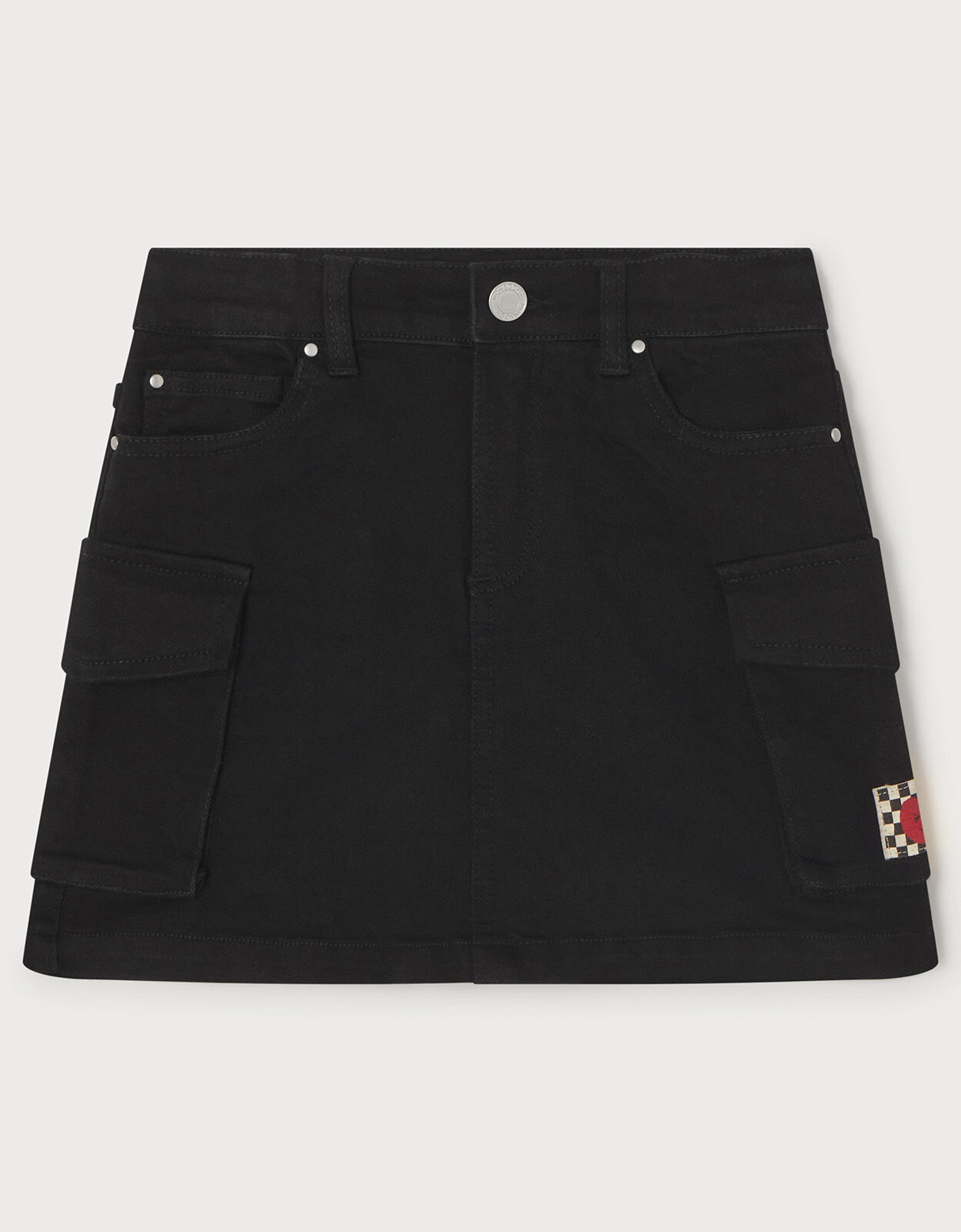 Denim Mini Skirt Black