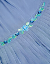 Ava Embellished Pleated Jumpsuit, Blue (BLUE), large