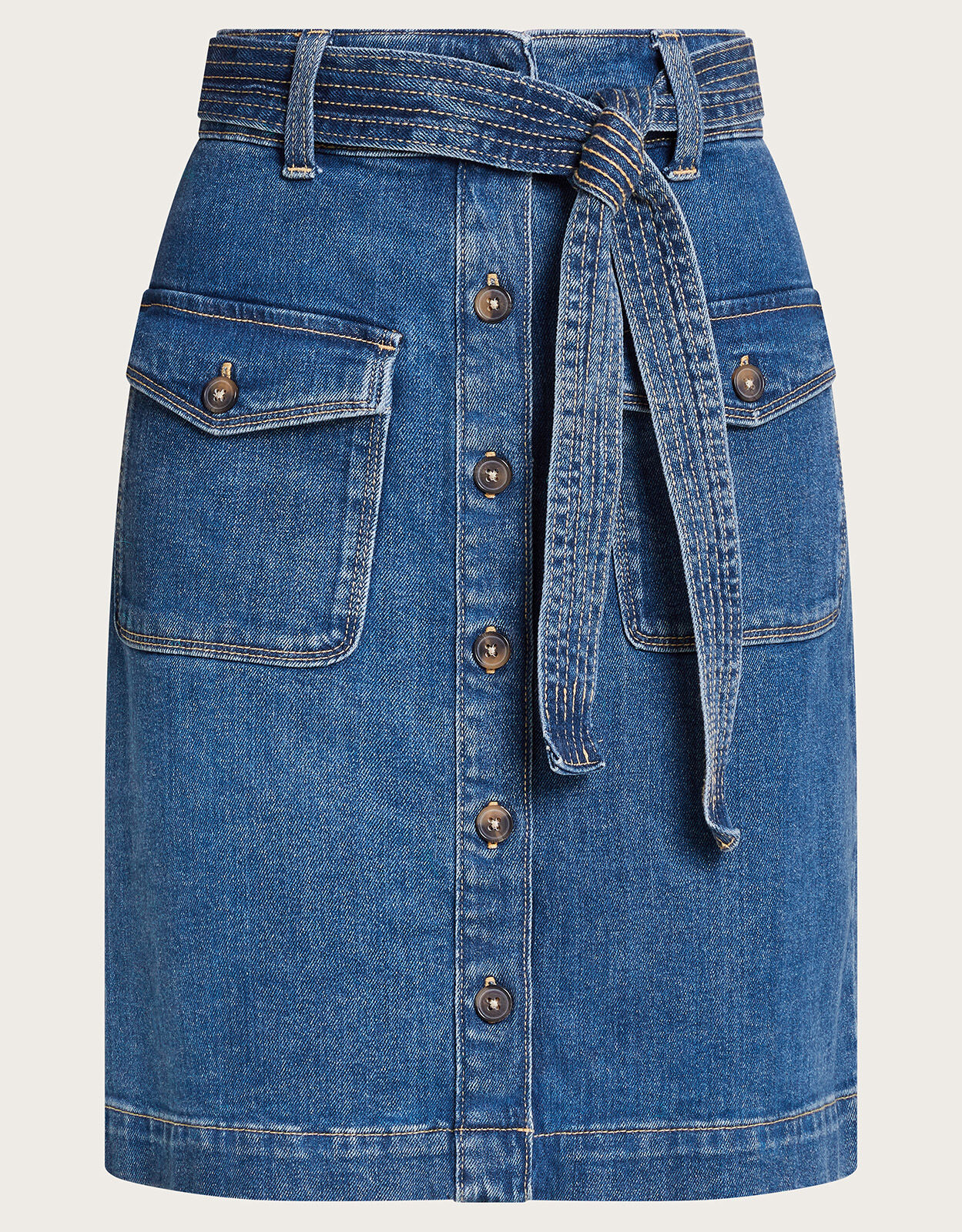 Sustainable denim skirt sales