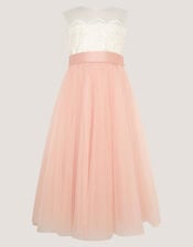 Cynthia Corded Lace Party Dress, Pink (PINK), large