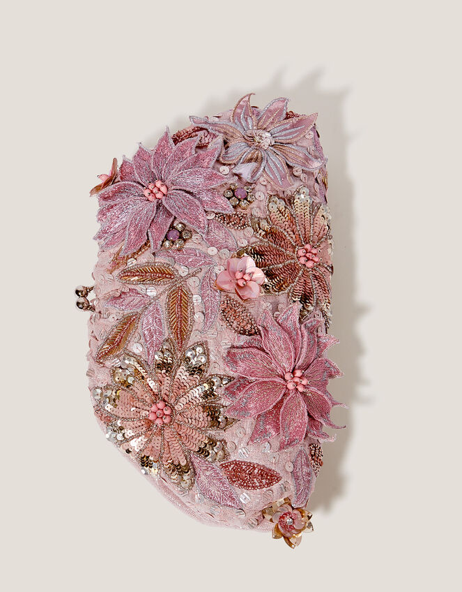 Bloom Floral Embellished Clutch Bag, , large