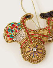 Beaded Bike Christmas Hanging Decoration, , large