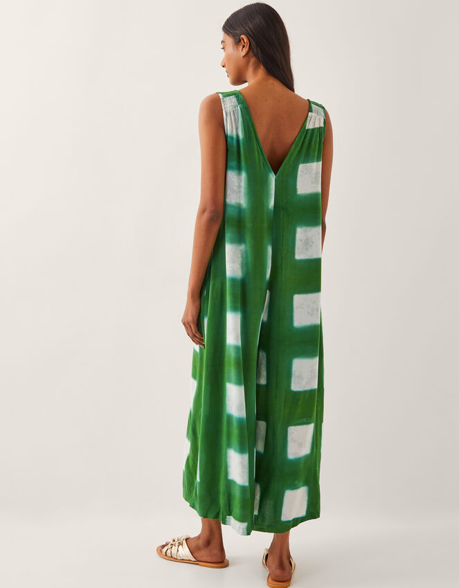 Halia Check Jumpsuit, Green (GREEN), large