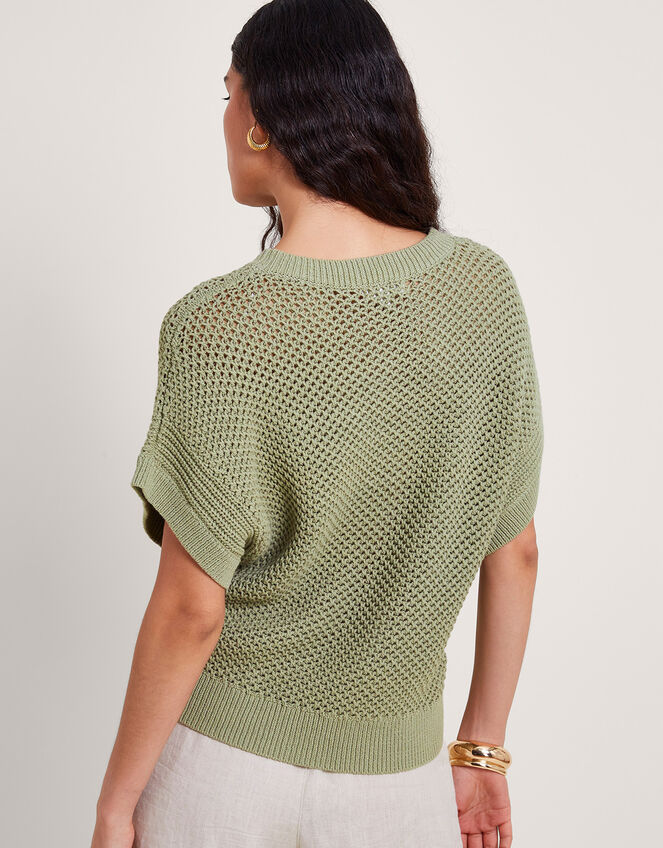 Sia Short Sleeve Jumper, Green (KHAKI), large