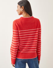 Sae Stripe Jumper, Red (RED), large