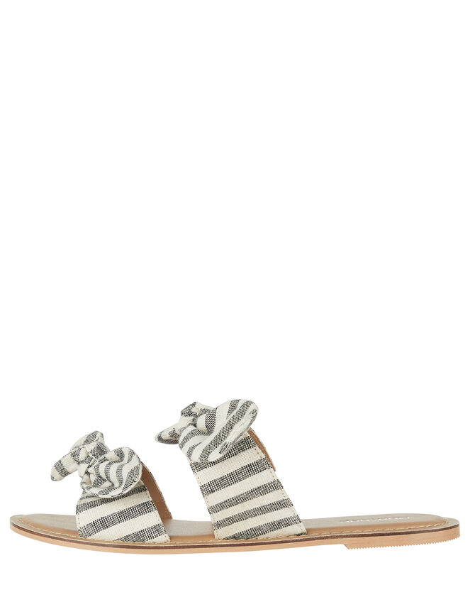 Samira Stripe Two Band Bow Slides, Multi (MULTI), large