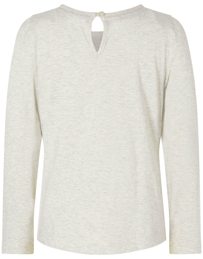 XMAS Glitter Cracker Top in Organic Cotton, Camel (OATMEAL), large