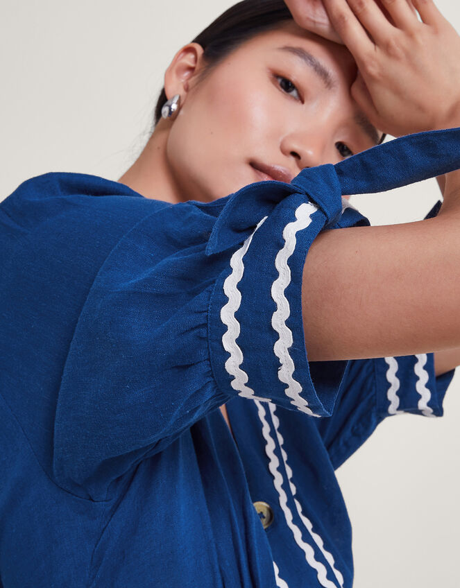 Lita Ric Rac Dress Blue Day Dresses Monsoon UK.