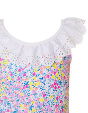 Baby Ditsy Floral Frill Swimsuit, Pink (PINK), large