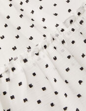 Jennifer Dobby Spot Maxi Dress, Ivory (IVORY), large