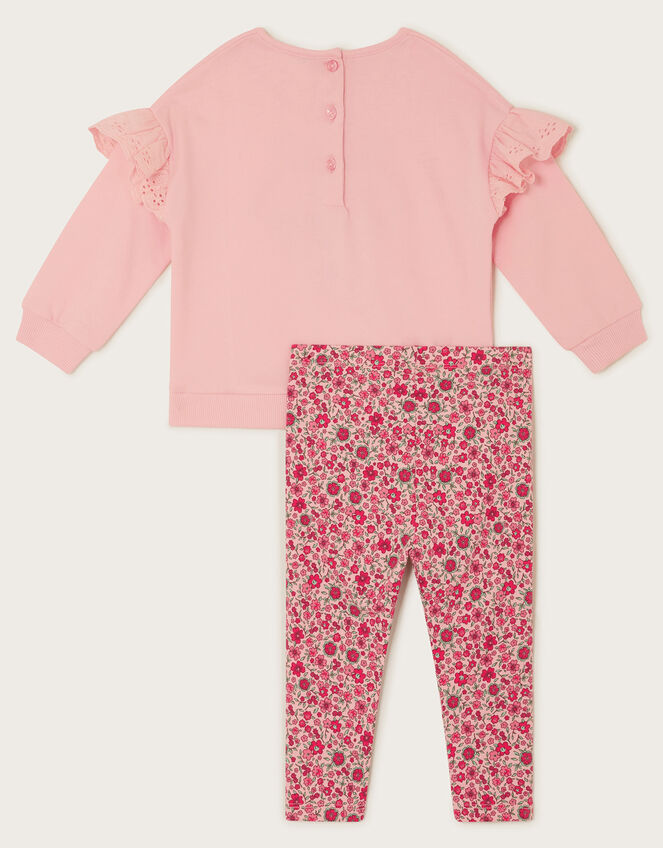 Baby Heart Leggings and Jumper Set, Pink (PINK), large