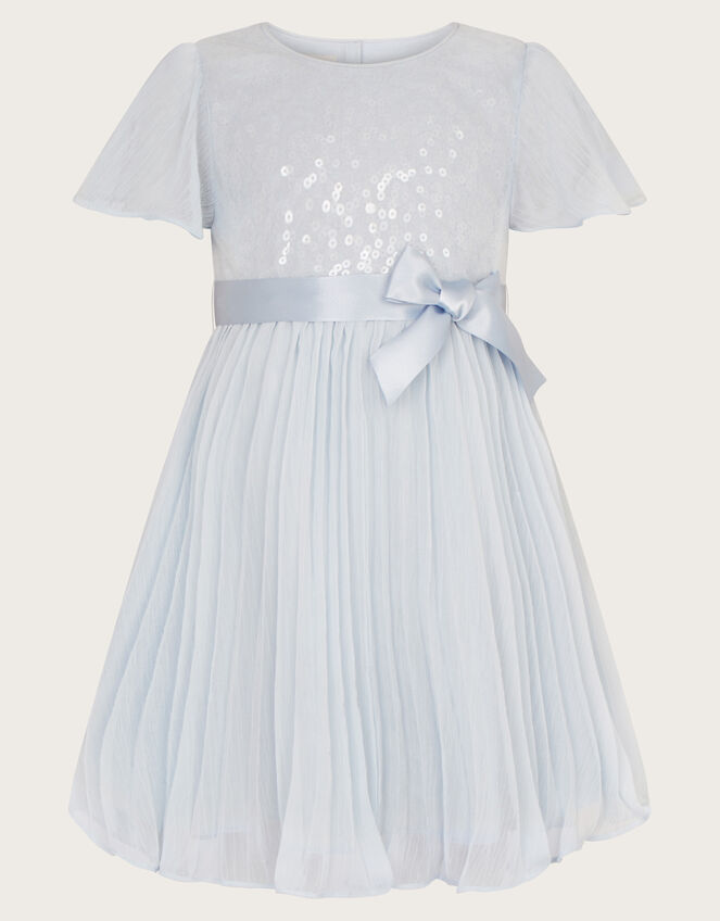 Baby Angel Pleat Sequin Dress Blue | Baby Girl Dresses | Monsoon UK.