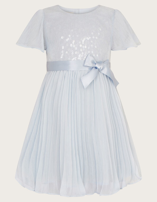 Baby Angel Pleat Sequin Dress, Blue (PALE BLUE), large