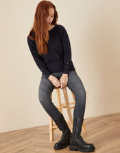 Button Cuff Jumper, Blue (NAVY), large