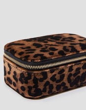 Leopard Print Velvet Jewellery Box, , large