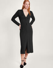 Paula Ponte Dress, Black (BLACK), large