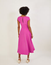 Sarah Structured Midi Dress, Pink (PINK), large