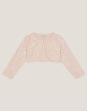 Baby Emilia Lace Scallop Cardigan, Pink (PINK), large