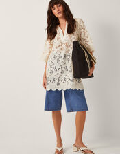 Edie Denim Jorts, Blue (DENIM BLUE), large