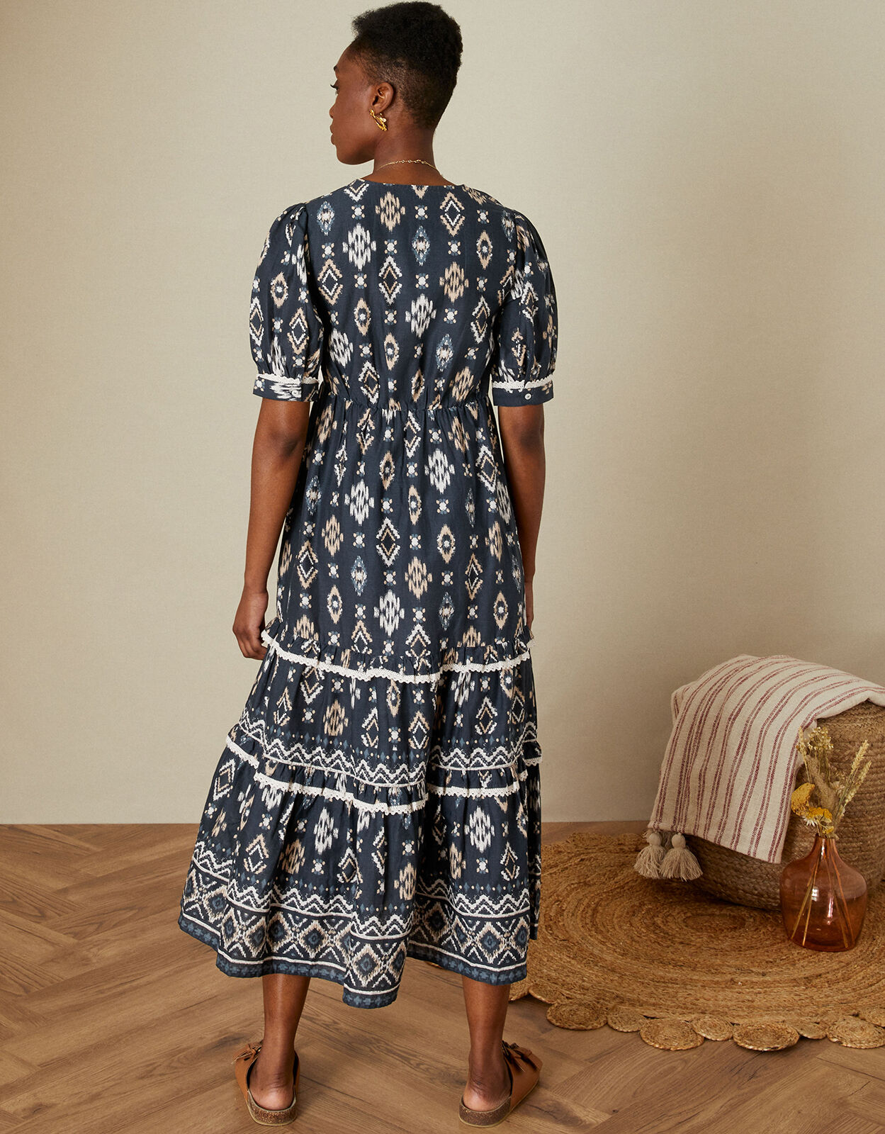 Ikat cotton online maxi dress