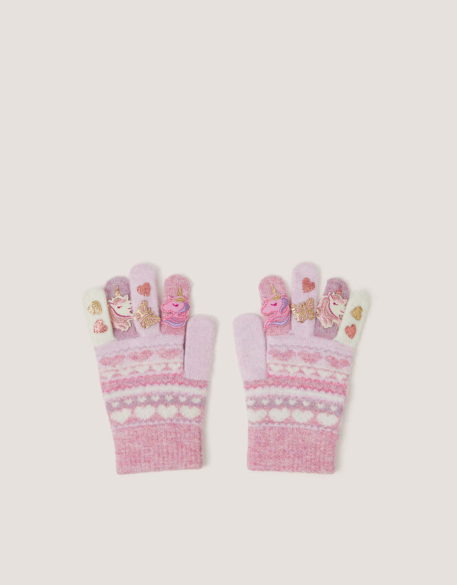 Unicorn Knit Gloves, Multi (MULTI), large