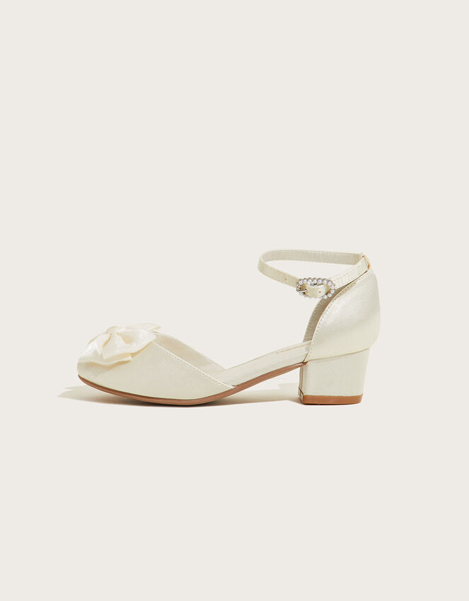 Kali Satin Two-Part Heels, Ivory (IVORY), large