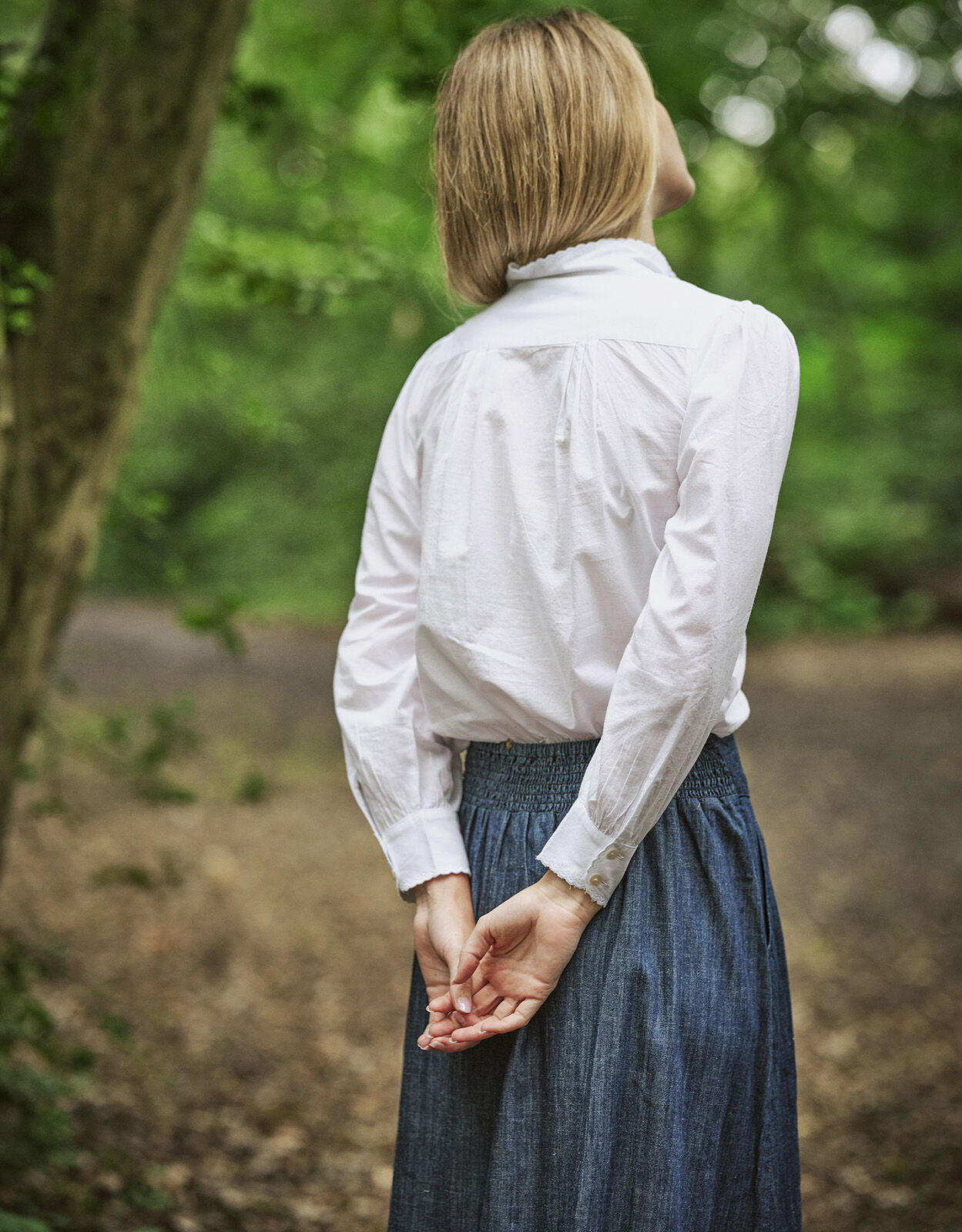 Grey denim skirt on sale uk
