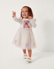 Baby Bear Tulle Disco Dress, Ivory (IVORY), large