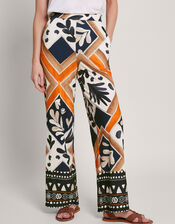 Cadenza Print Jersey Trousers, Black (BLACK), large