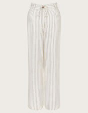 Sara Stripe Trousers, Ivory (IVORY), large