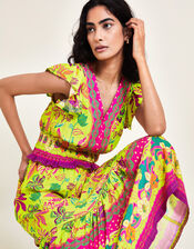 Vita Floral Dress, Green (LIME), large