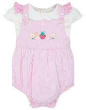 Newborn Baby Maya Strawberry Romper Set, Pink (PINK), large