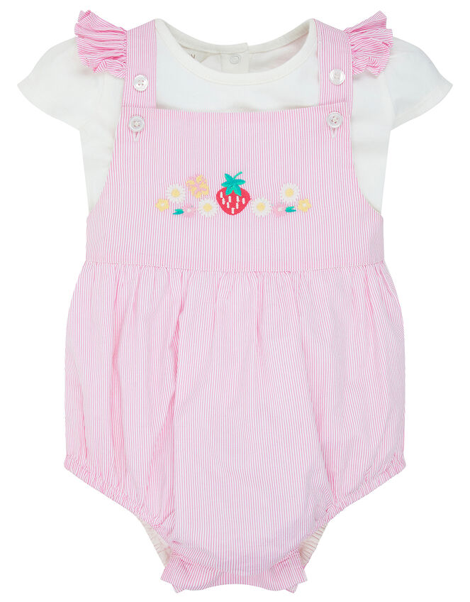 Newborn Baby Maya Strawberry Romper Set, Pink (PINK), large