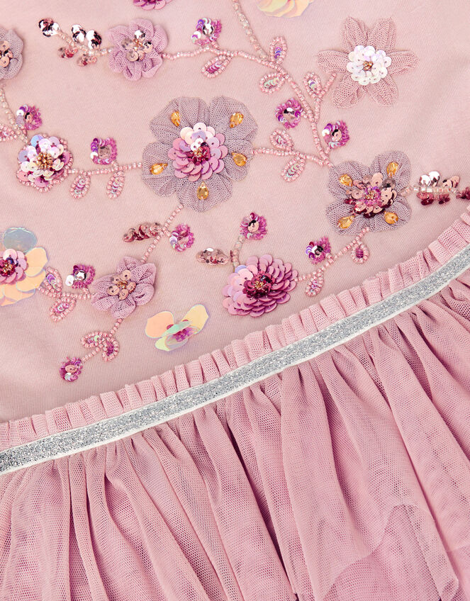 Floral Embellished Disco Dress, Purple (PURPLE), large