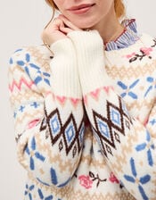 Fee Fair Isle Jumper, Ivory (IVORY), large