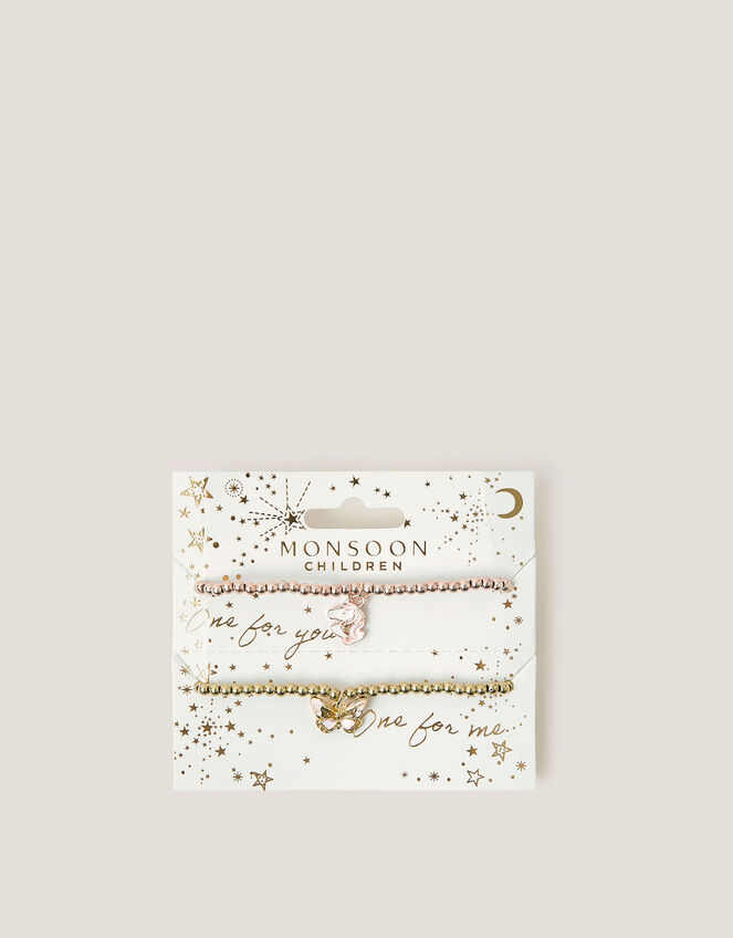 Unicorn & Butterfly Charm Bracelet Gift Set, , large