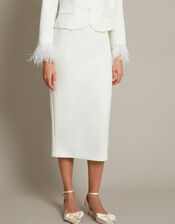 Selah Pencil Bridal Skirt, Ivory (IVORY), large