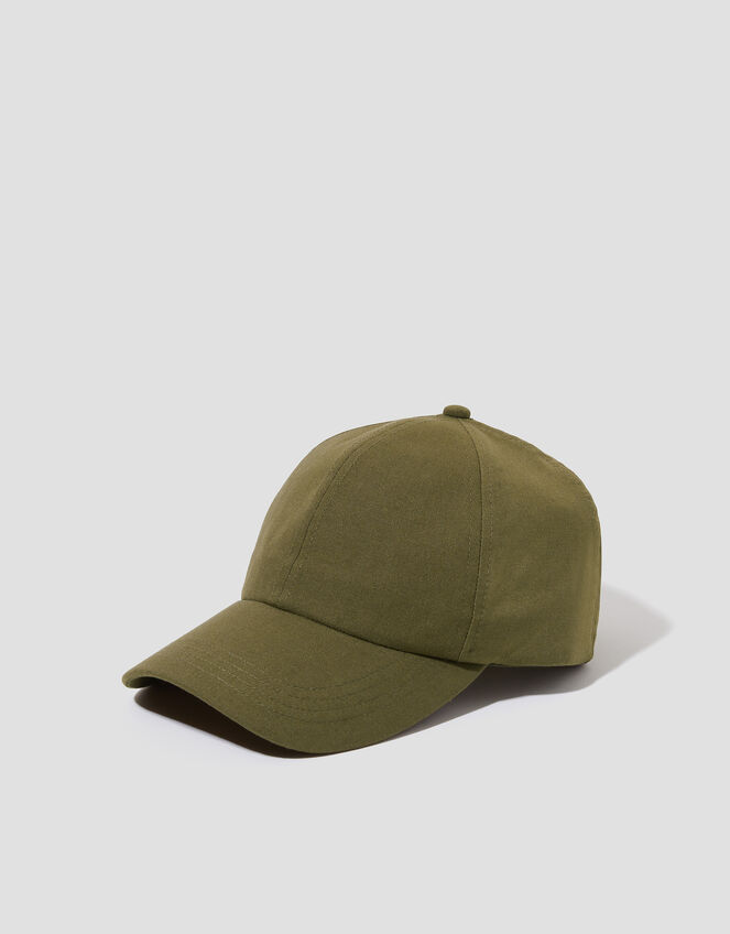Isha Linen Baseball Cap, Green (KHAKI), large