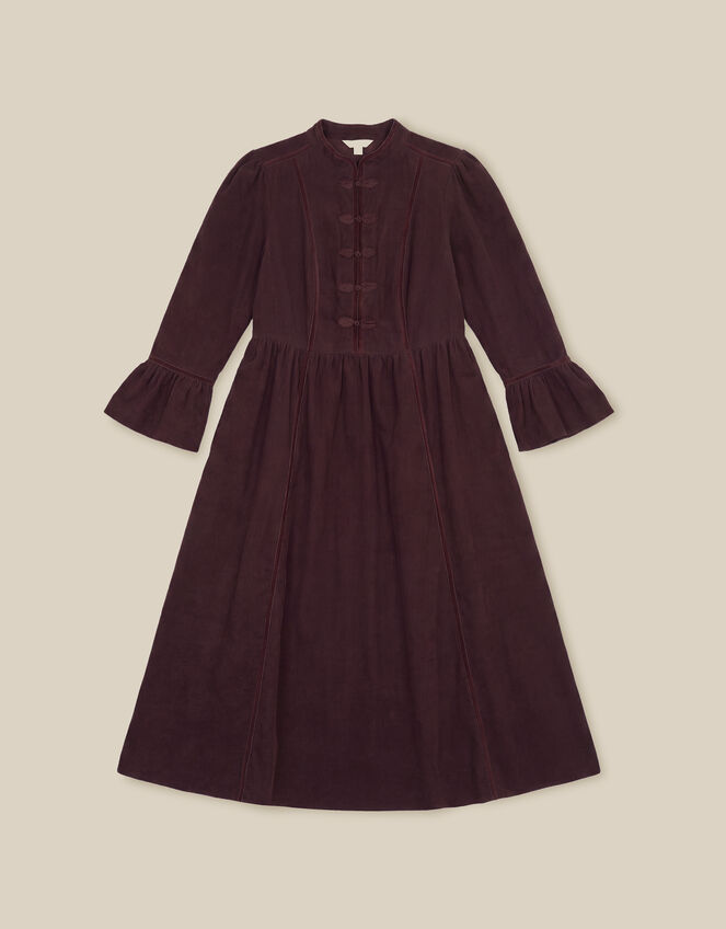 Valerie Corduroy Midi Dress, Brown (CHOCOLATE), large