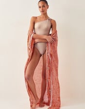 Kimi Glitter One-Shoulder Swimsuit, Gold (GOLD), large