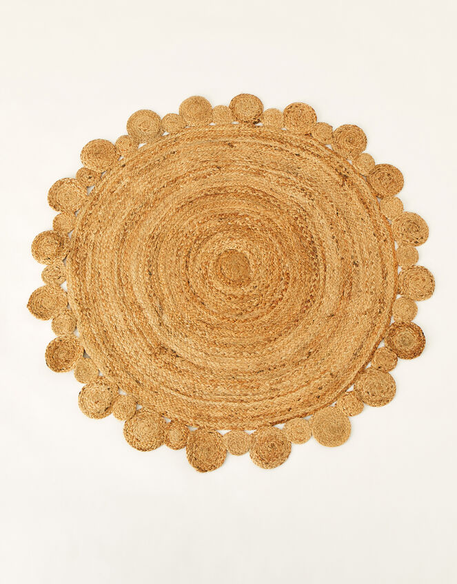 Large Raffia Round Rug, , large