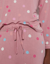 Sabrina Spot Long Pyjamas Set, Pink (BLUSH), large